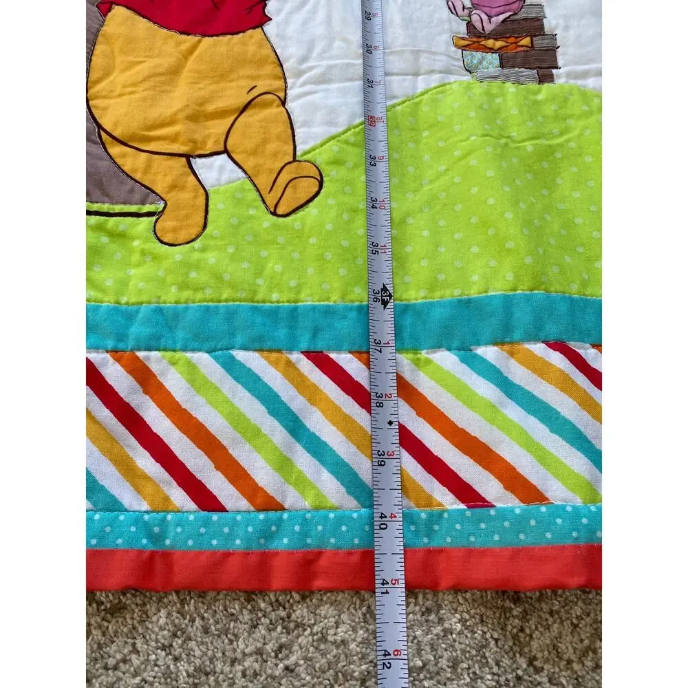 Vintage Disney Winnie the Pooh Quilt Baby Blanket 100 acre woods Tigger Piglet